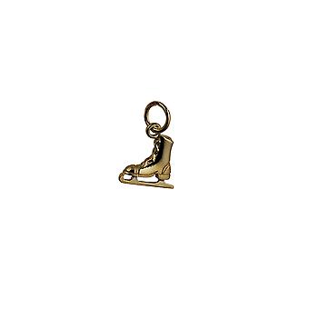 9ct Gold 11x12mm Ice Skate Pendant or Charm