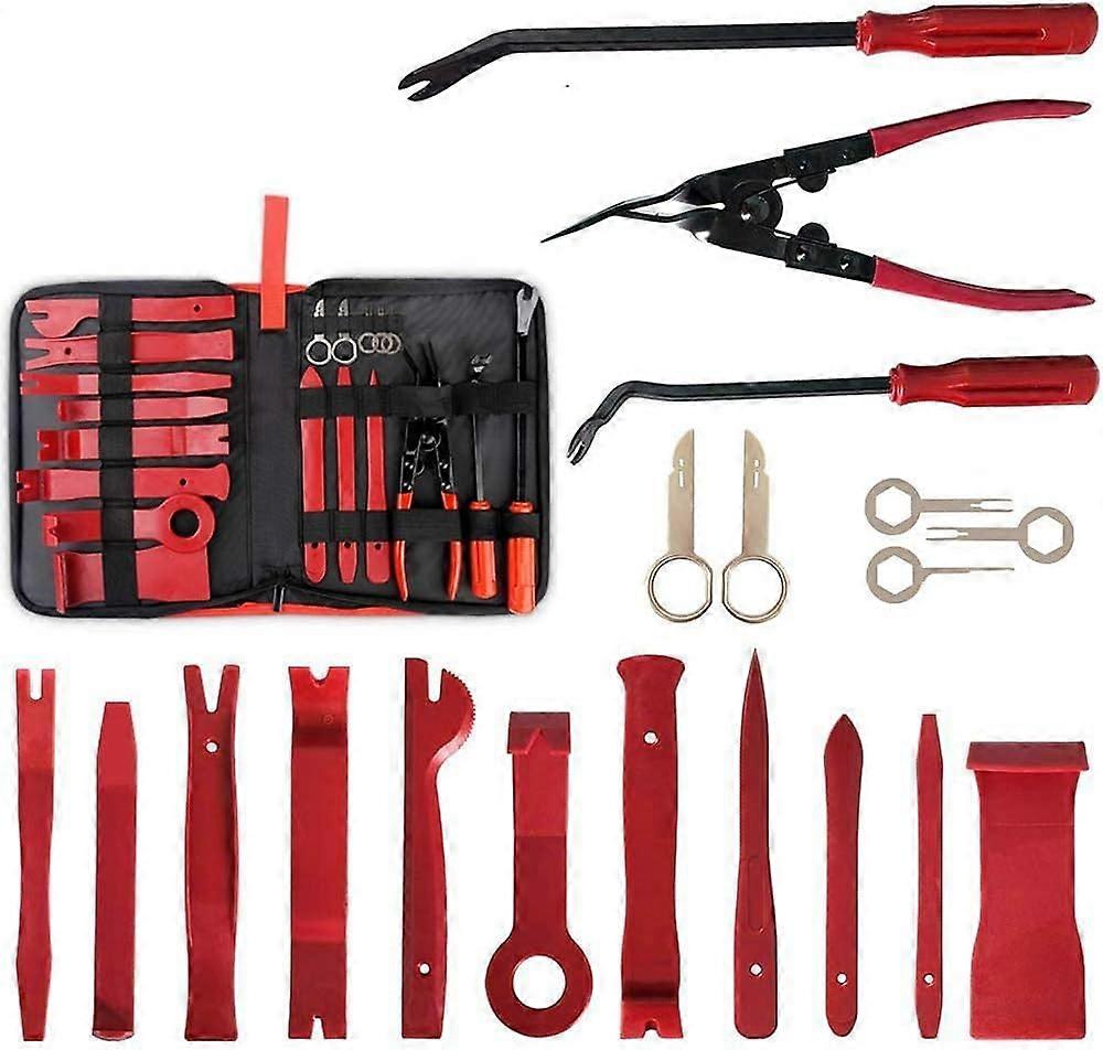 Trim Removal Tool, 19PCS Auto Mechanic Tools, Panel Trim Tools, Auto Panel Removal Tool, Car Radio, Accessories, Door, Car Dashboard