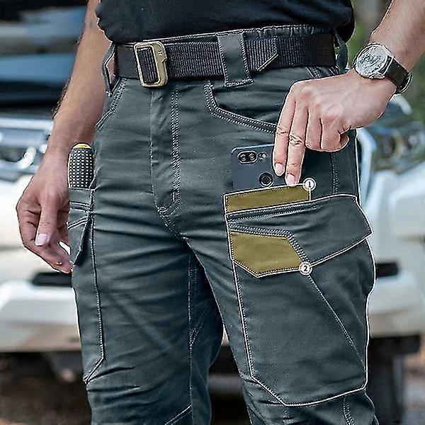 Pantalon Cargo Tactique Homme – Stretch Ripstop, Genouillères, 6 Poches, Pour Extérieur Et Travail