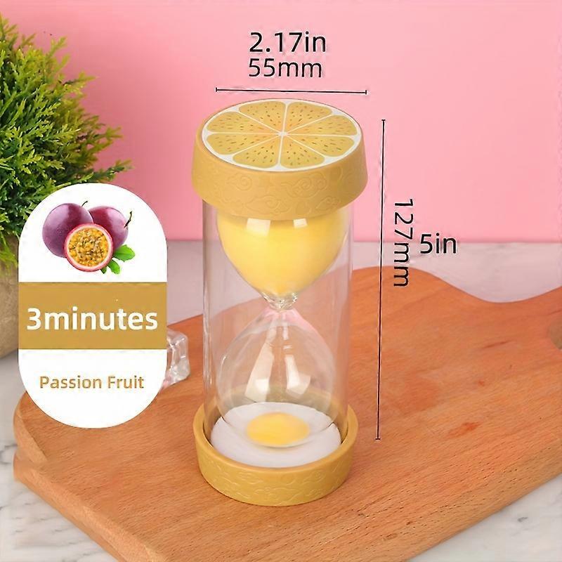 "Playful Countdown" Fruit-Themed 3-Minute Sand Timer - No Batteries Required, Great For Homework & Play