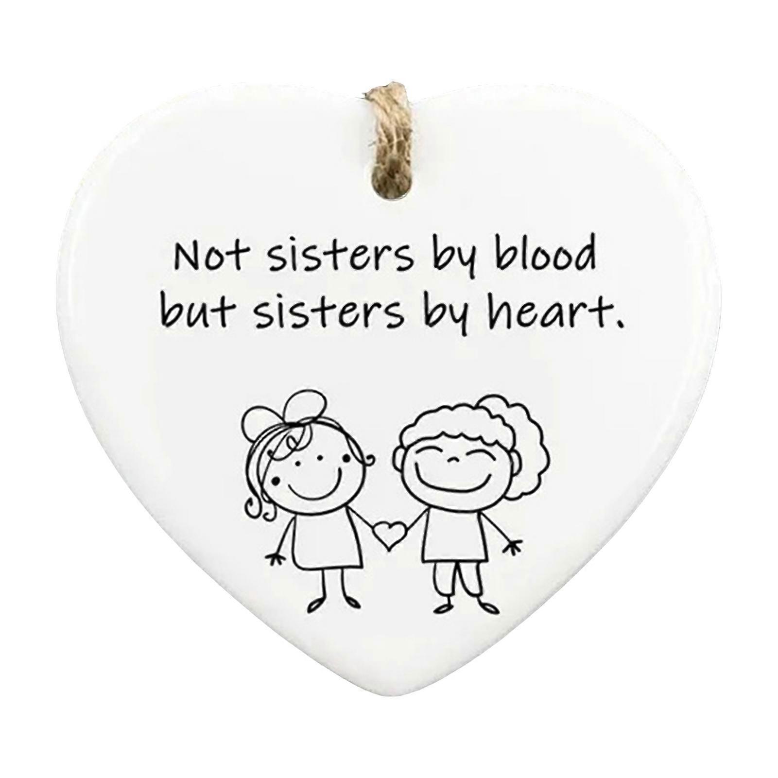 Heart Shape Friendship Gift Acrylic Hanging Ornament Friendship Birthday Keepsake Bestie Friend Gift for Door Frame Window Car