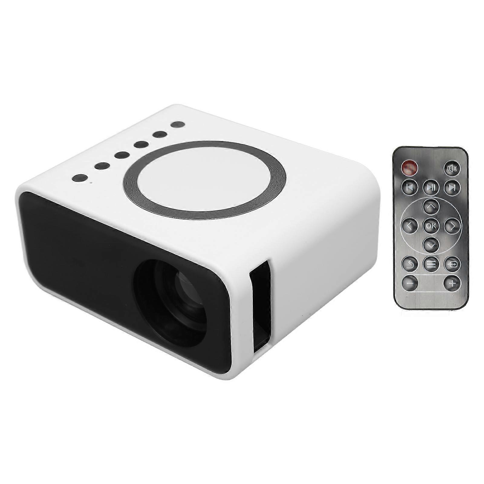 Mini Portable Projector Full High Definition 1080P LED Projector Home Theater Movie Projector for IOS for Android Laptop White UK Plug