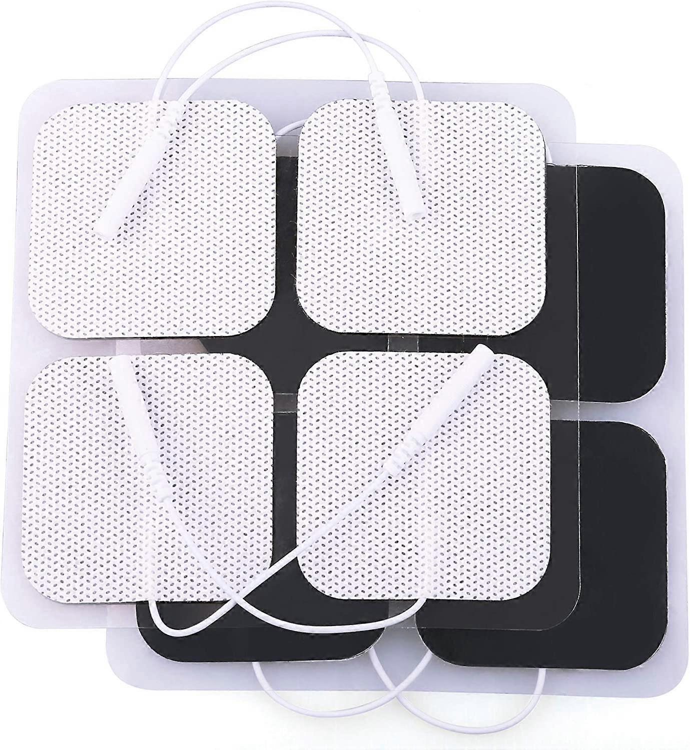 TENS Unit Pads 2"X2" 20 Pcs, Reusable Latex-Free Replacement Pads Electrode Pads with Upgraded Sticky Electrode Pads Gel and Non-Irritating Design for