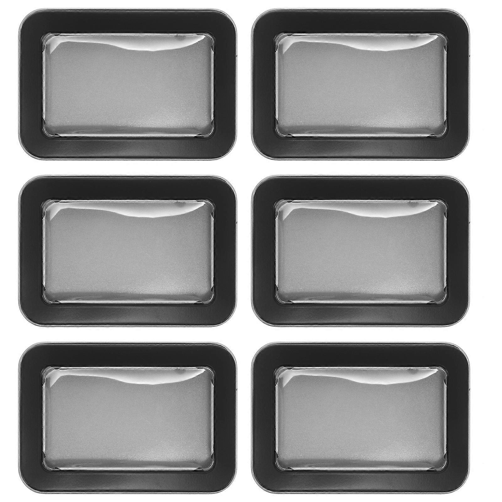 6pcs Tinplate Storage Box Candy Tins Rectangle Tinplate Boxes Gift Storage Tins