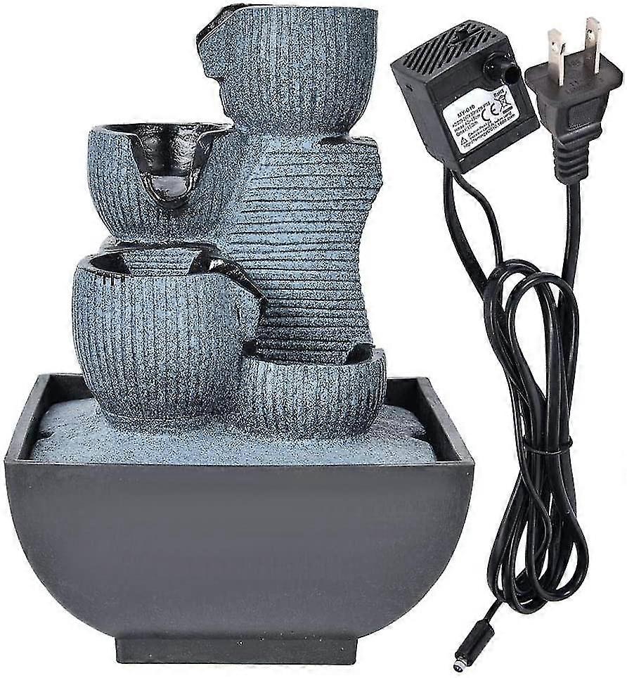 Tabletop Fountain, Unique Shape Desktop Fountain With Led Light