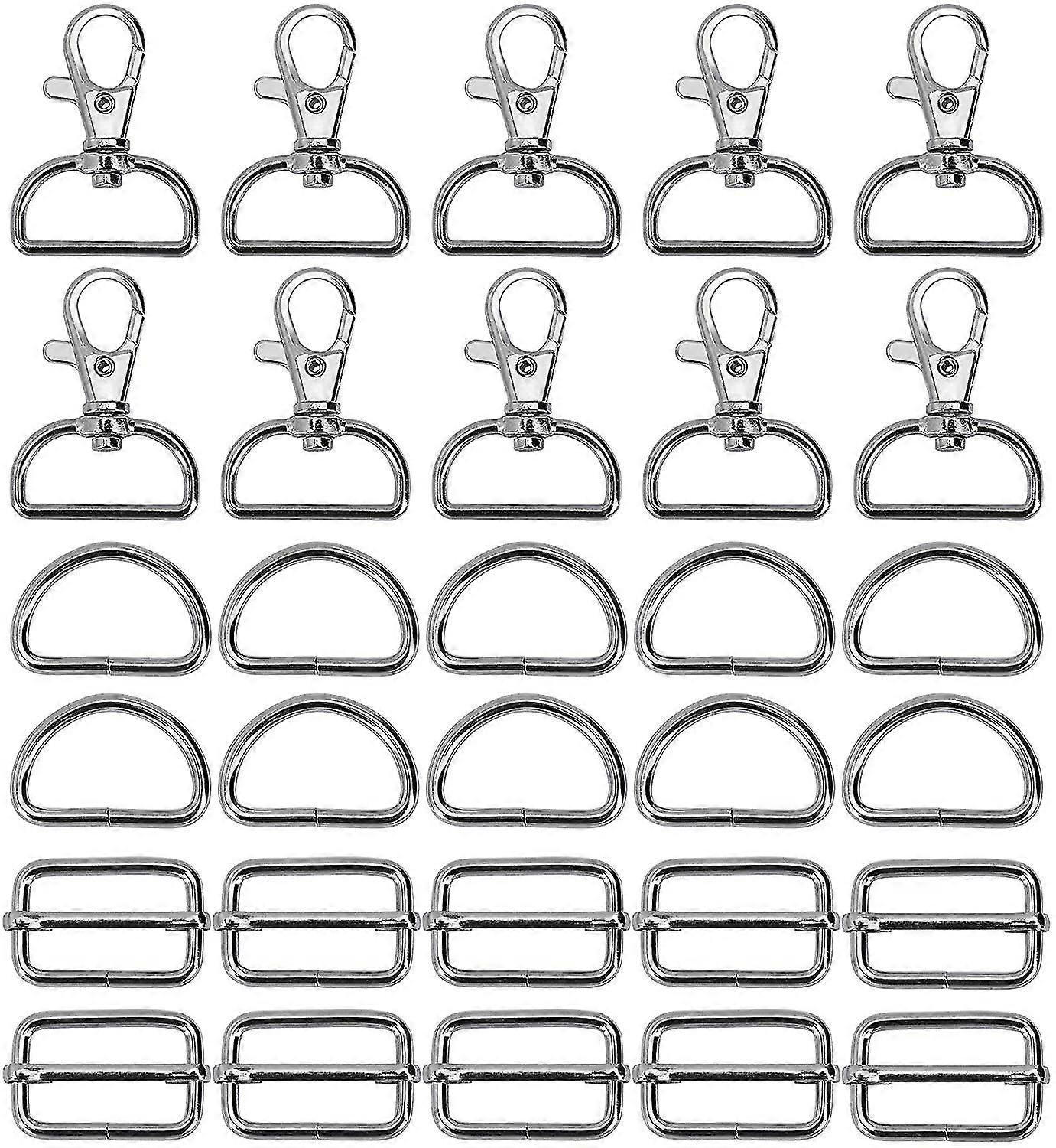 Metal Buckle Swivel Hooks D-Rings And Slide Buckle Sewing Clasp For Strap, Belt