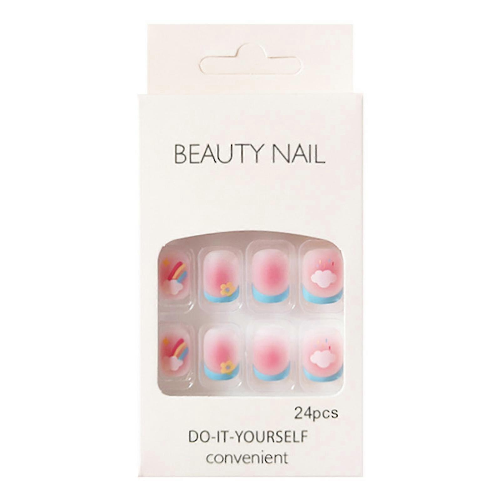 Fresh Style Reusable Fake Nails Gentle Exquisite Static False Nails For Nail Art Beginners Practice