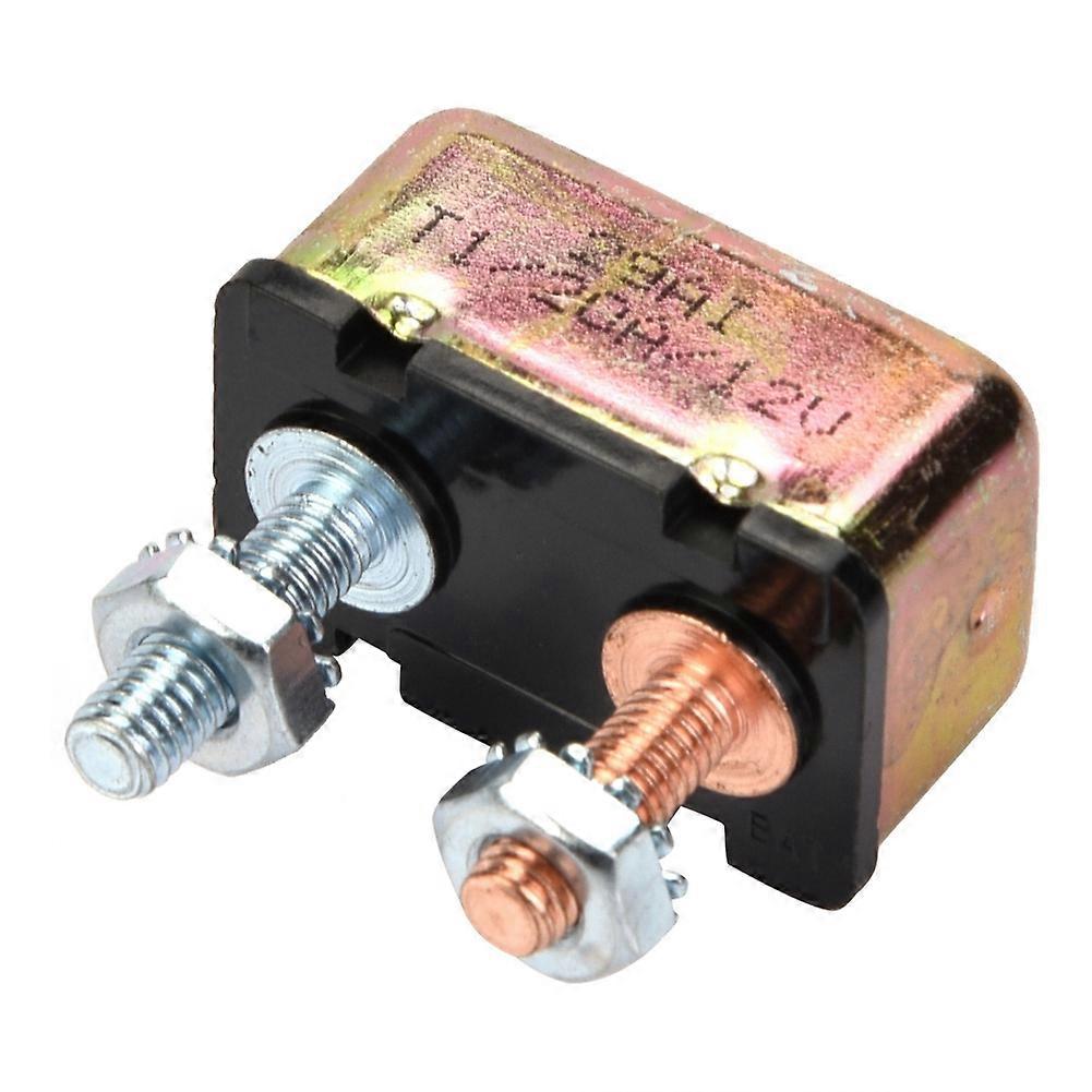 Auto Marine 12/24V Universal Automatic Fuse Reset Circuit Breaker with Metal Cover (20A)