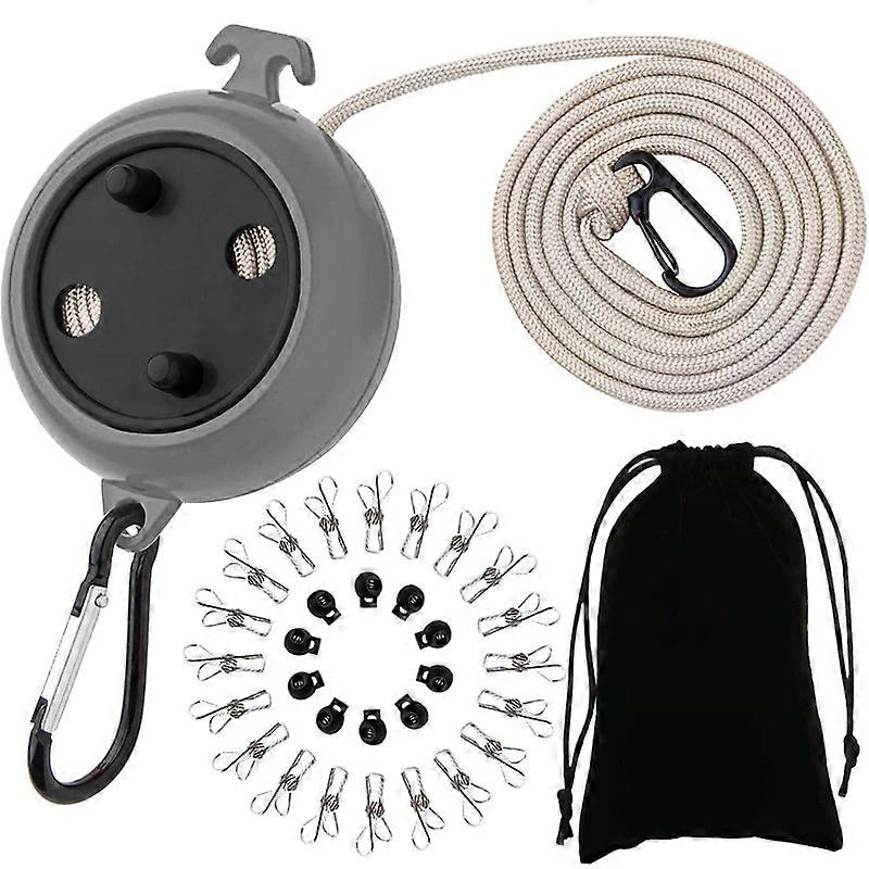 Adjustable Camping Clothesline,10m Anti-Tangle Retractable