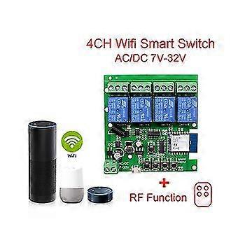 Tuya App Smart Home Remote Control Module Switch Four-channel Multi-channel 5v12v 24v For Alexa Goo