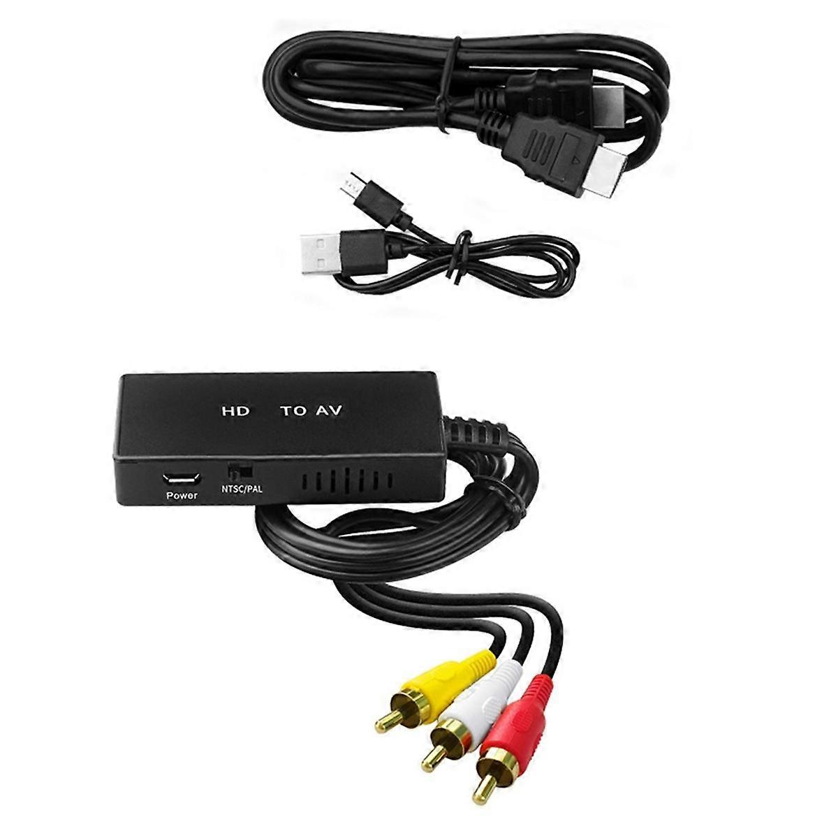 Converter -Compatible to AV Converter -Compatible to Video Audio Adapter Supports PAL/NTSC Compatib