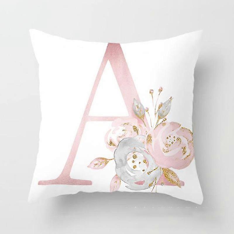 Alphabet Letters Pillowcase Square Cushion Cover For Sofa Bed