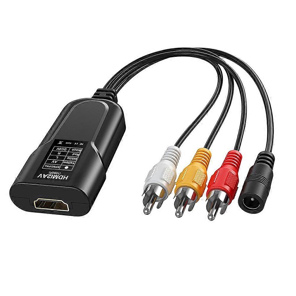 to RCA Composite AV Video Audio Converter Adapter Support NTSC PAL for PS3 TV STB VCR Camera DVD