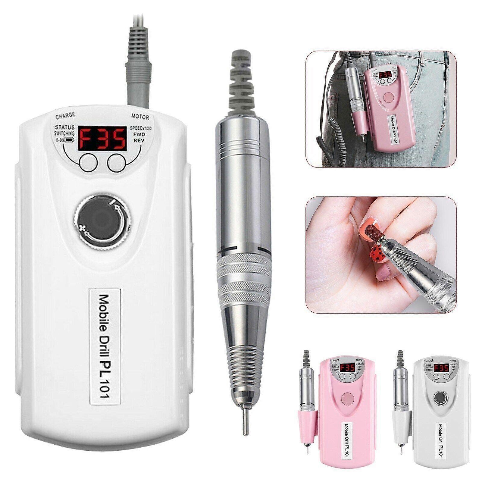 Mini Rechargeable Electric Nail Drill Machine Portable Manicure Pedicure Tool