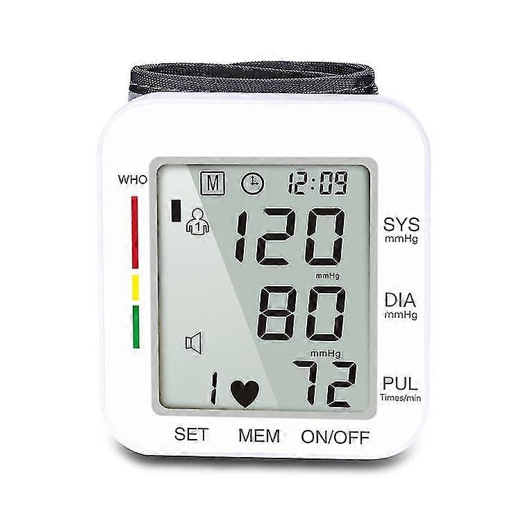 Tensiomtre Lectronique De Poignet  Domicile Grand Cran De Prcision Mdicale Blanc