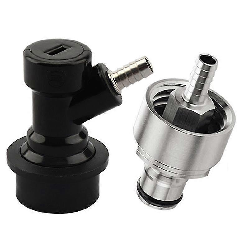 Beer Brewing Carbonation Cap with 5/16Inch Barb Ball Lock Disconnect Set,Fit Cola Beer Most of Drink PET Bottles