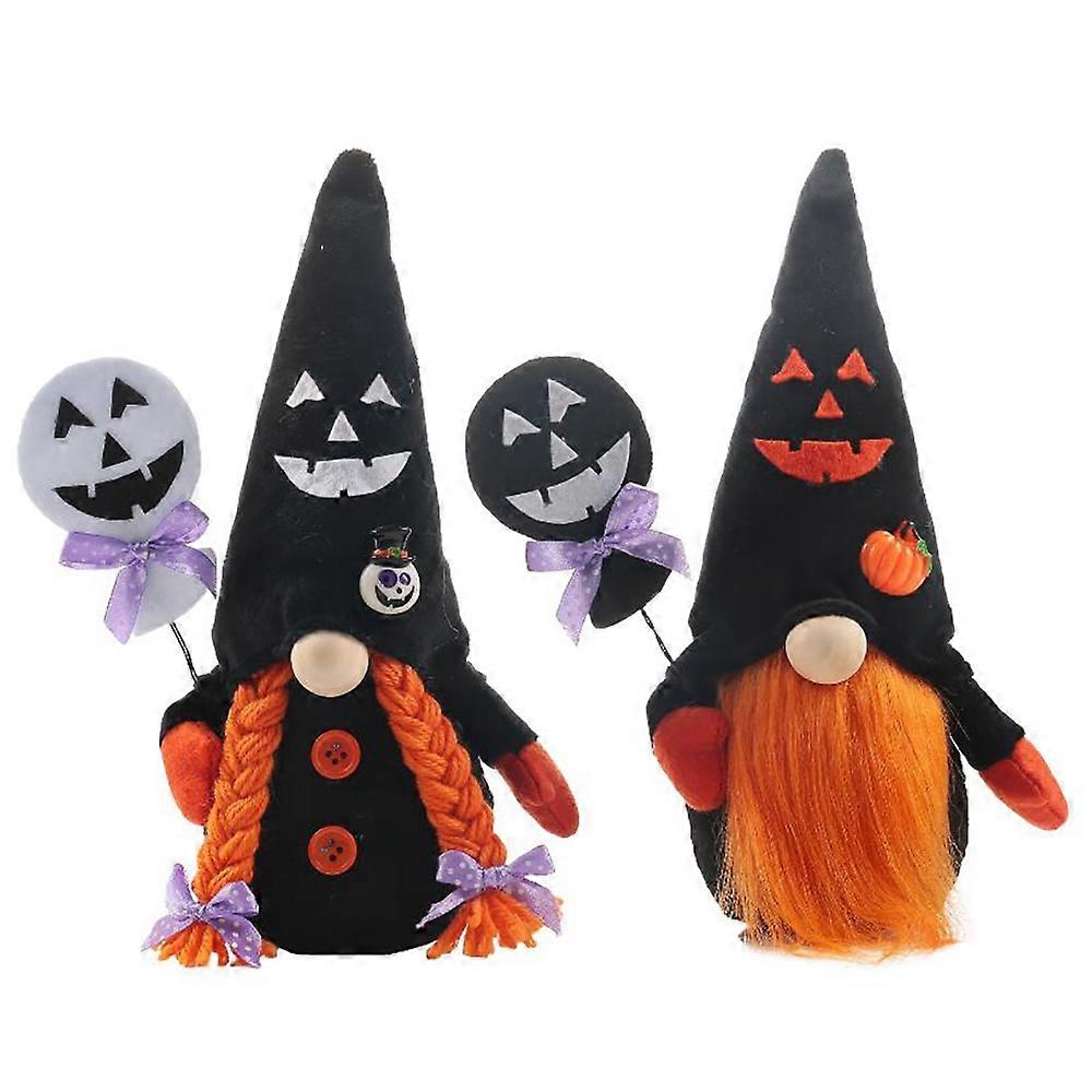 Halloween Gnome Plush Decoration, Faceless Doll with Dark Elf Hat, Rudolph Doll for Party Decoratio