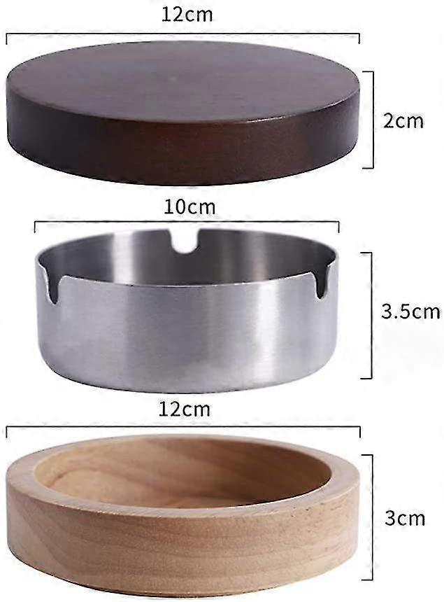 Yaju Windproof Ash Tray For Weed With Lid - Large, Cigarette Ashtray Wood(1pcs, Brown Colour)
