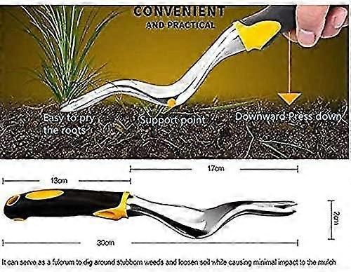 Garden Weeder Ergonomic Aluminum Alloy Handle Weeding Tool For Removing