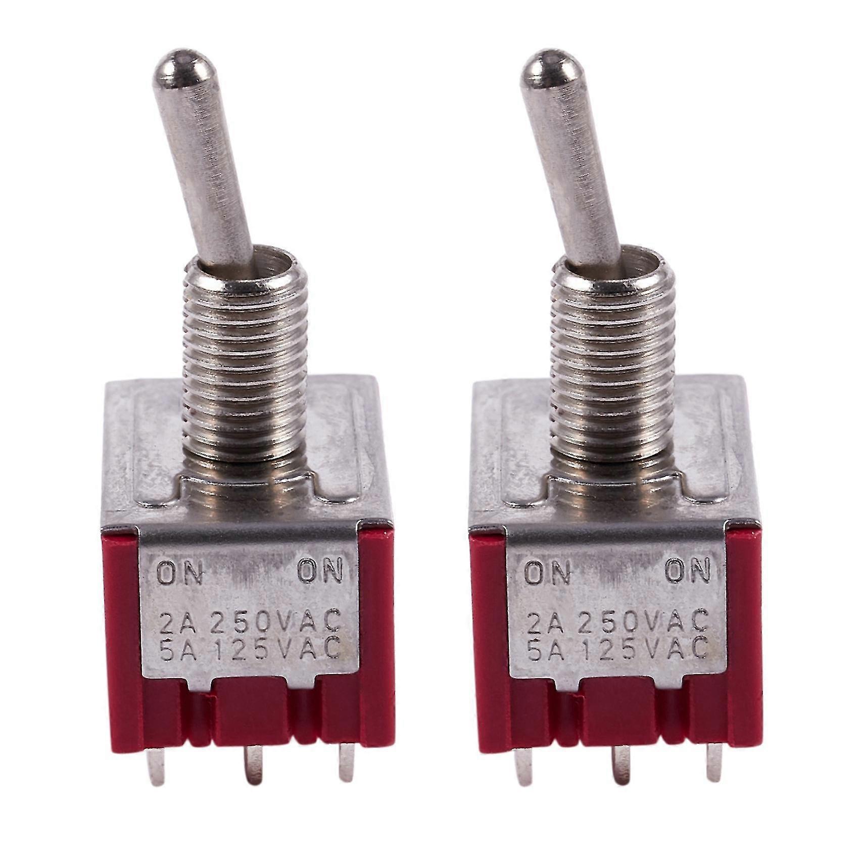 2x Ac 250v 2a 125v 5a On/on 2 Position Toggle Switch