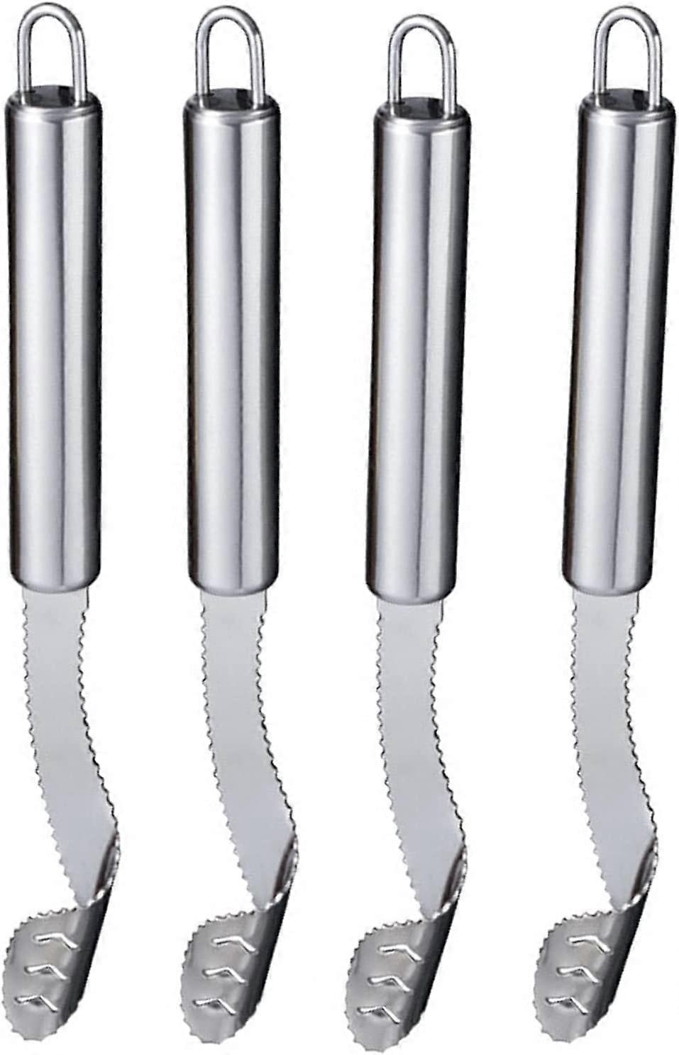 Jalapeno Pepper Corer Stainless Steel Pepper Core Remover Jalapeno Pepper Seed Corer Remover Tool with Serrated Slice Easily Seed Remover Slice Off Ve