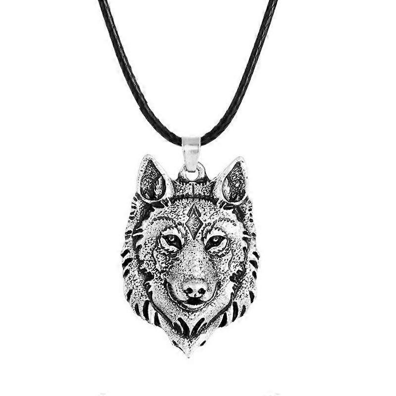 Necklace Wolf Amulet Strap Wolf Silver