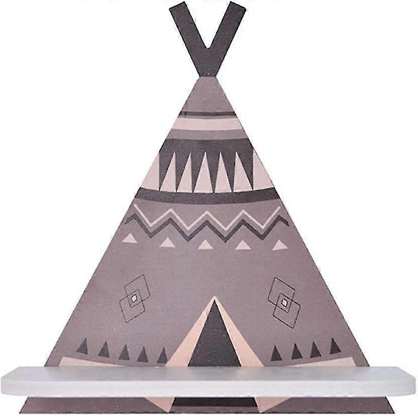 Wall Shelves - Small Tent Shape Wall Rack - Creative Wooden Floating Shelves