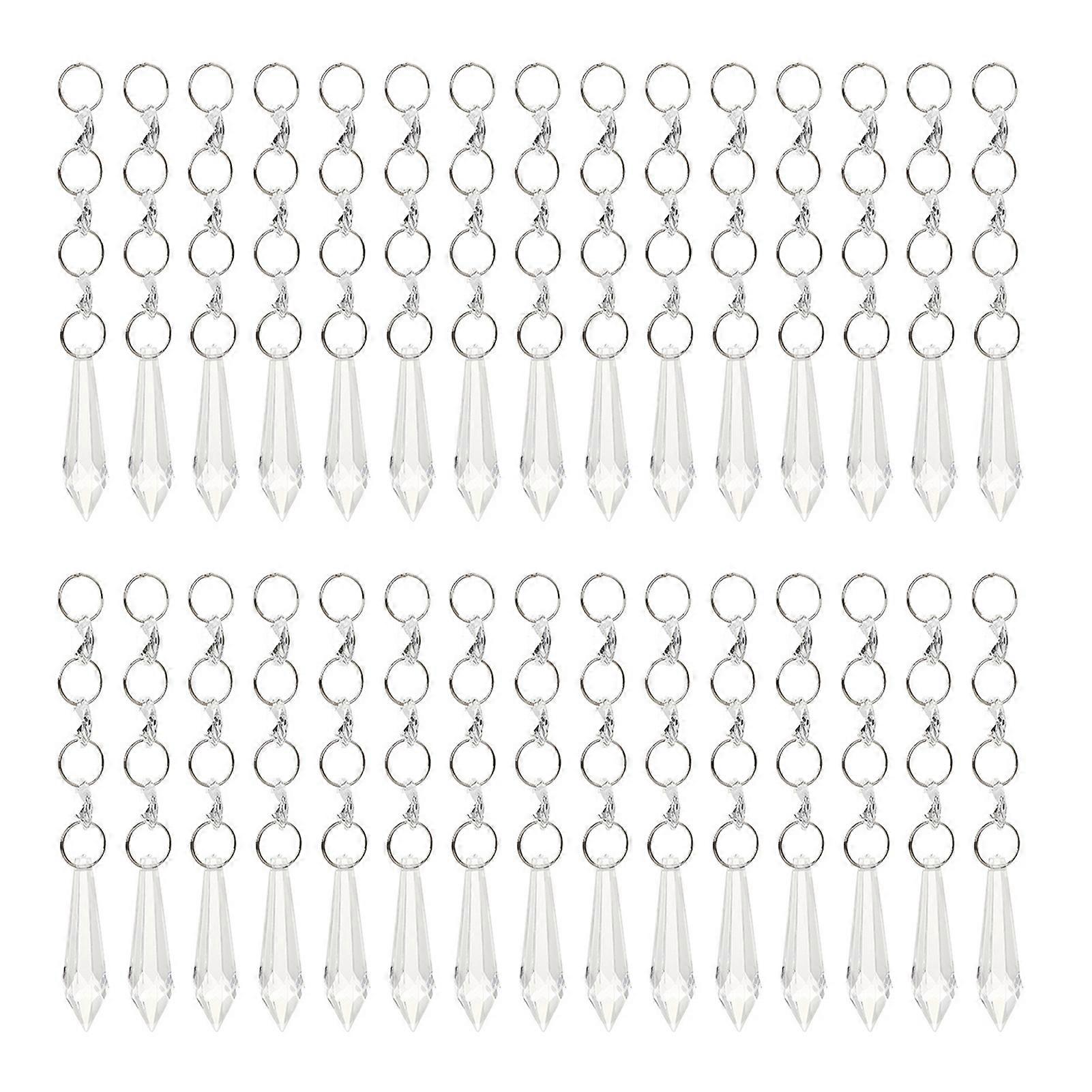 30Pcs Clear Acrylic Hanging Beads Curtains Wedding Decoration Exquisite Craftsmanship Sparkling Sunlight Pendant