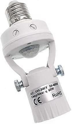 Motion Sensor Light Socket, E27 Screw Bulb Adapter(Dimmable)