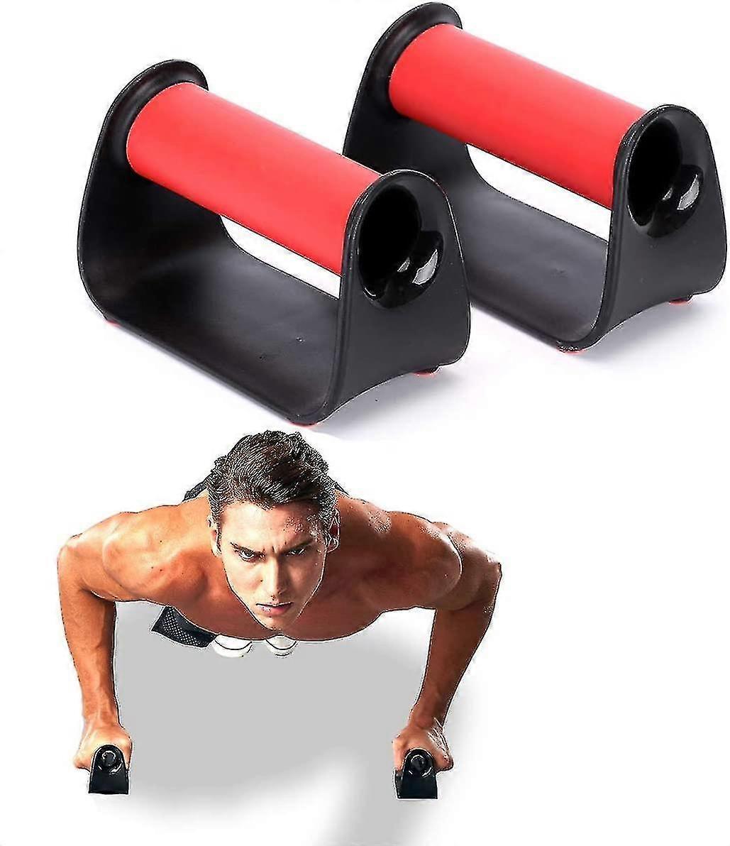 Push Up Bar Push Up Bar Stand Pushup Upper Body, Arms, Chest And Back Workout Red