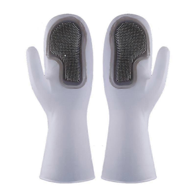 silicone cleaning gloves with kitchen brush
