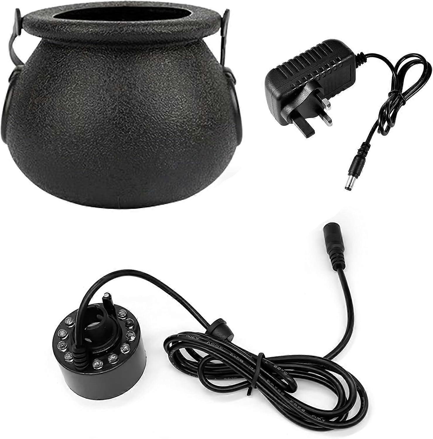 Halloween Fogger Halloween Fogger Machine Witch Smoking Pot Mist Maker Frosted Sprayer with LED Light Fogger Atomizer Air Humidifier for Kids Hallowee