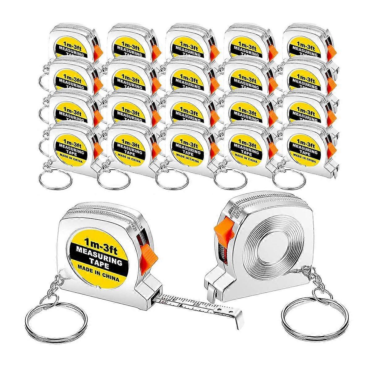 50 Pcs Keychain Tape Measure, Functional Pocket Tape Measure, Small Tape Measure Retractable, 3Ft