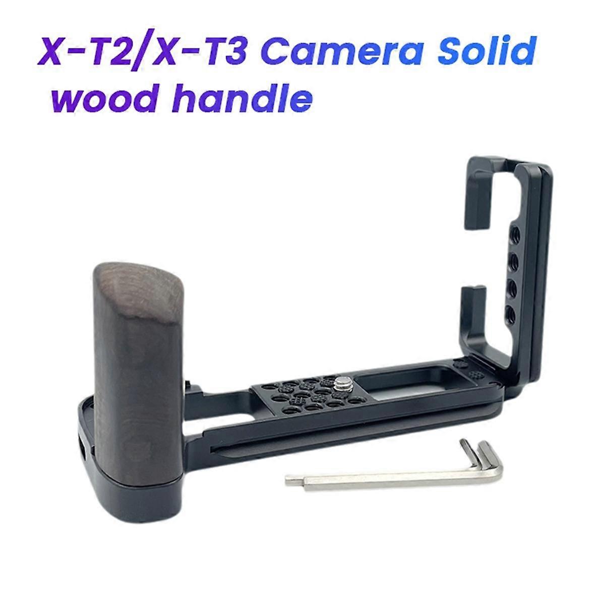 For XT2 XT3 Camera Quick Release L Plate/Bracket Holder Vertical Camera Base Holder Hand Grip Black