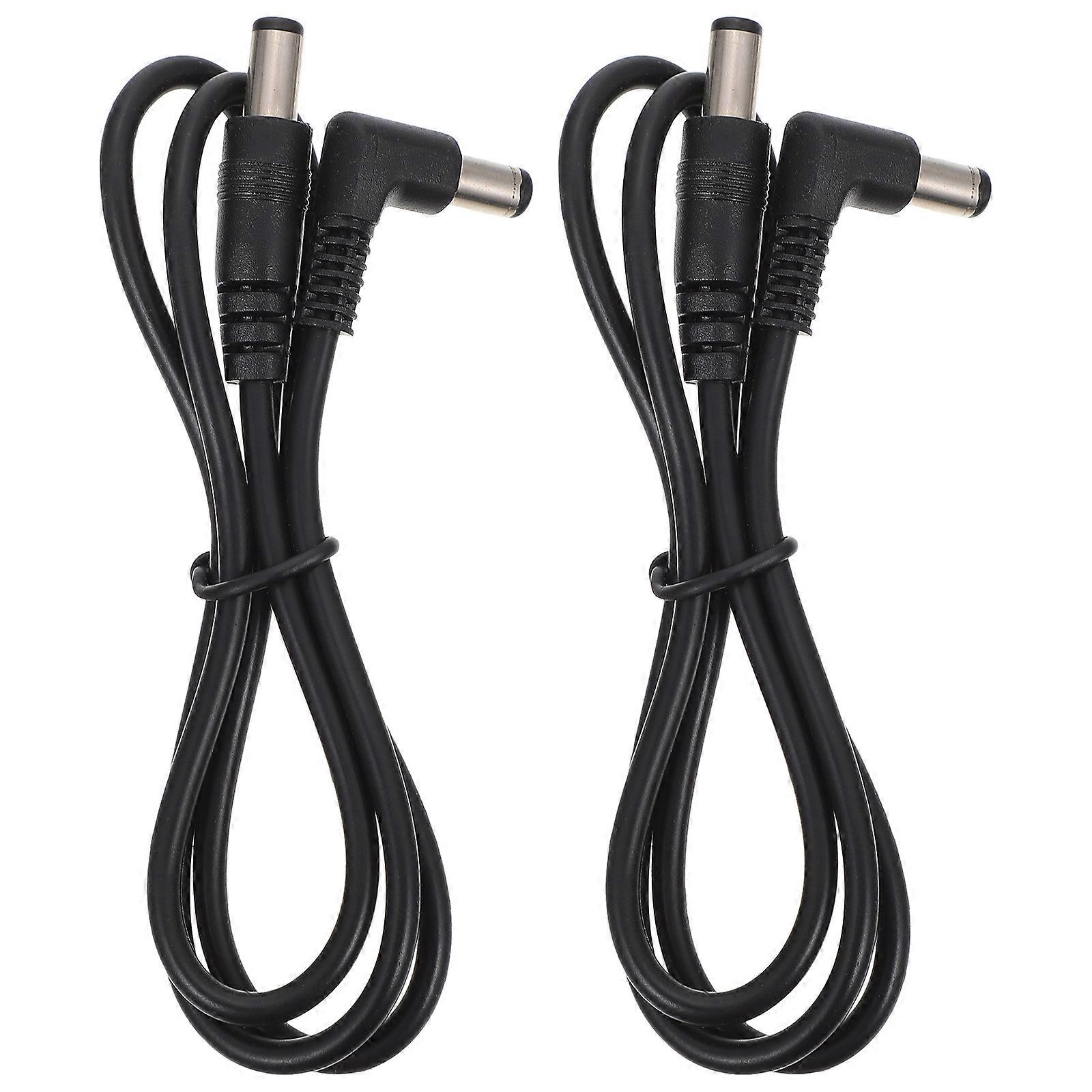 2Pcs Musical Instrument Cables Adapter Cables Effector DC Power Cables