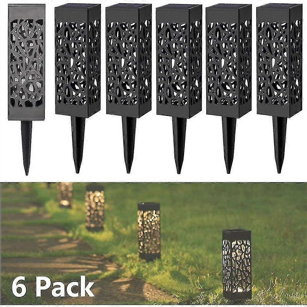 6 Pieces Outdoor Solar Ground Lights, Outdoor Waterproof Landscape Lights Wireless Led Garden Lights Decoration Solar Lights For Patio Paths, Lawn, Au
