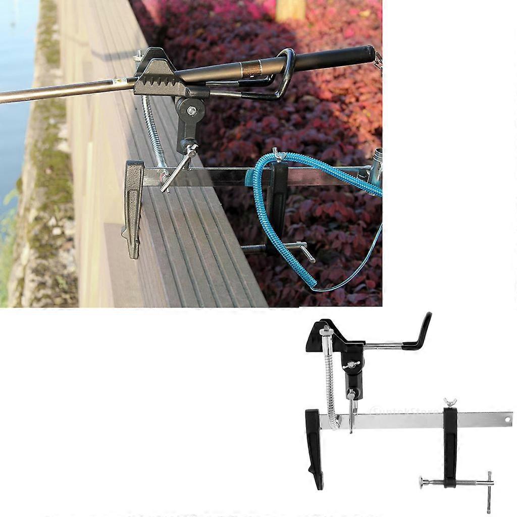 Fishing Rods Holder Support Pole Bracket Ground Support Stand W/ Light Stand