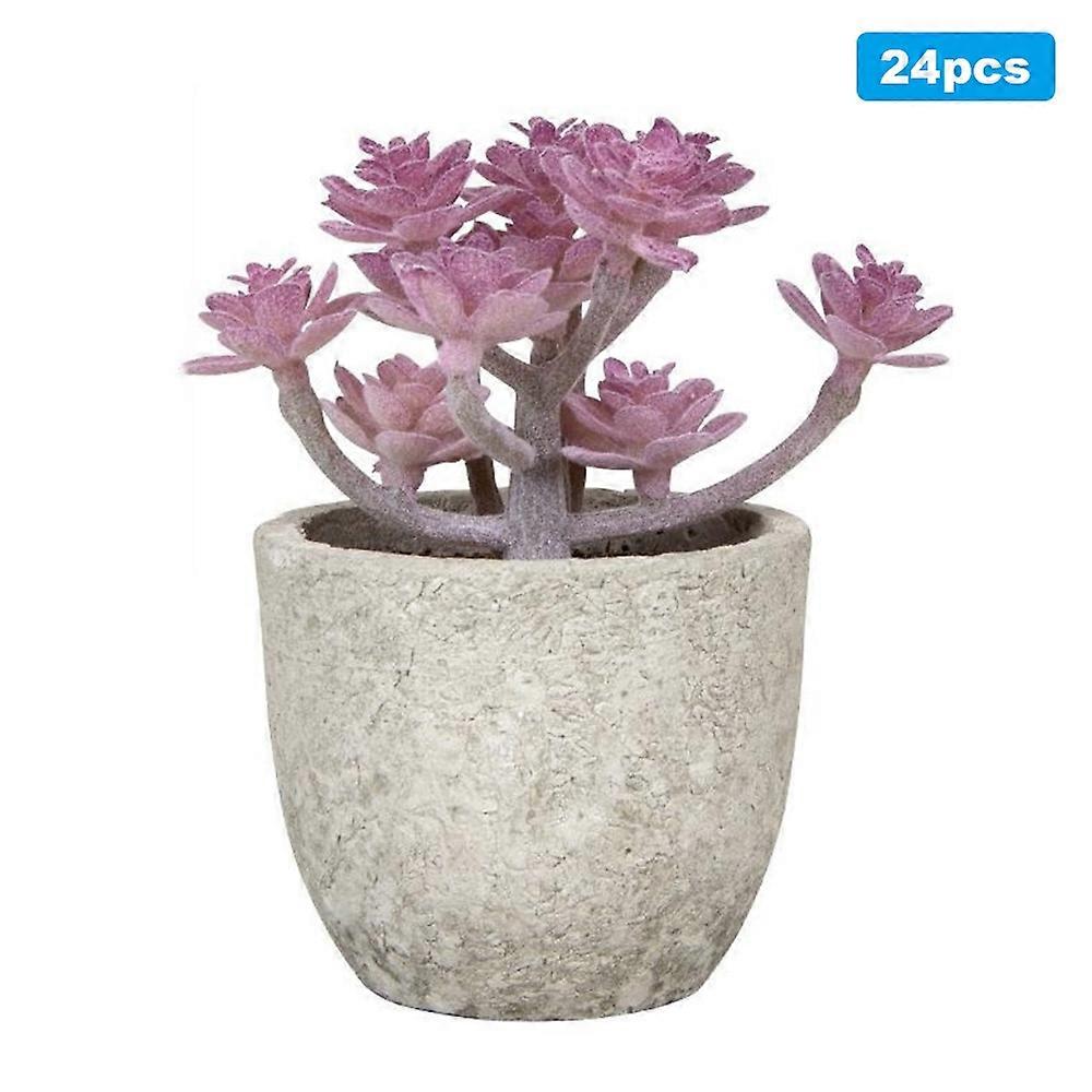 24 Stücke Kakteengewächse Simulation Sukkulenten Mini Bonsai Gefälschte Pflanze Desktop Dekor