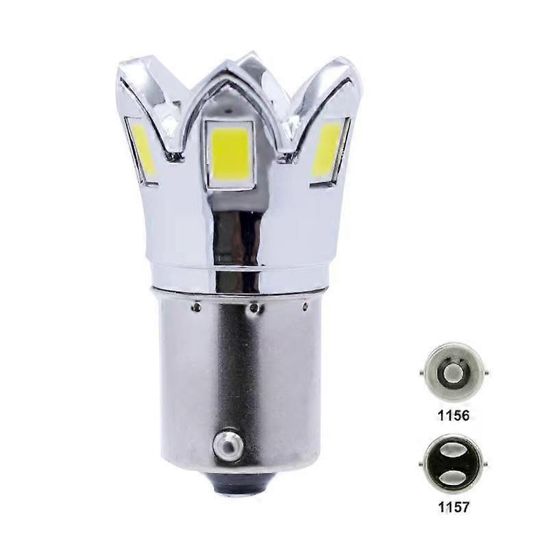 1x Newest Style P21w Led 1156 Car Light Electroplated Surface Lamp Bulb Ba15s Bay15d 1157 Auto Turn Signal Reverse Parking 12v