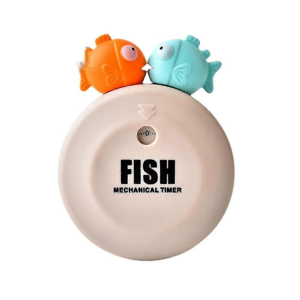 Cute Kiss Fish Design Kitchen Timer, Mechanical Timer 55-minute Timer, Cooking Countdown, Timer With Magnet For Refrigerator(griege)