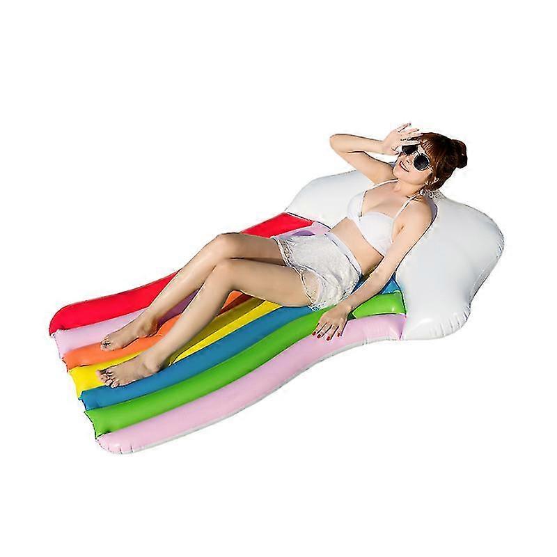 Rainbow Pool Lounger Rainbow Pool Float Inflatable Mat Swimming Pool Float