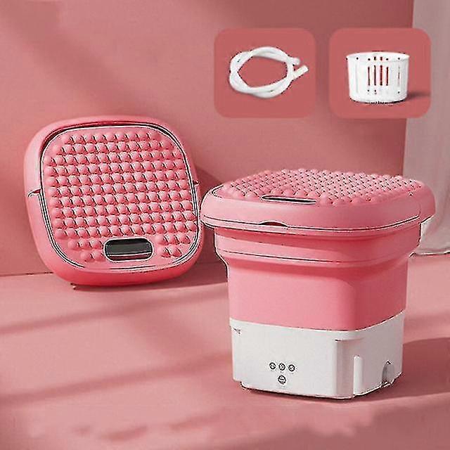 Mini folding vaskemaskin med dehydrert vask bærbar automatisk vaskemaskin