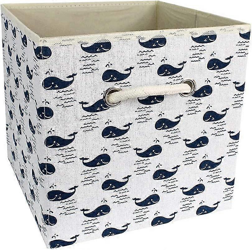Foldable Dolphine Print Storage Box Without Lid