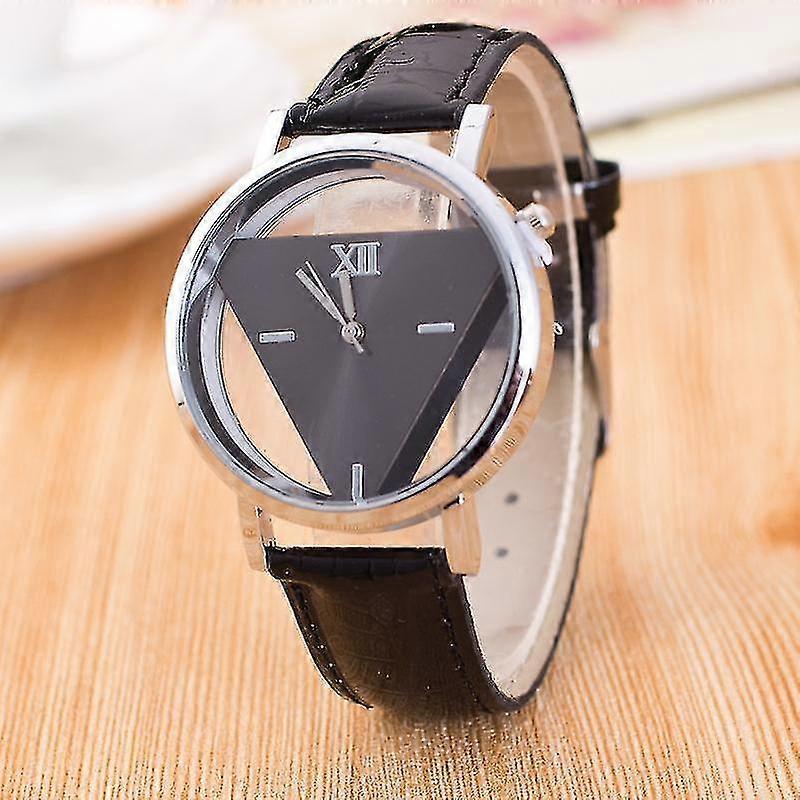 أزياء المرأة ساعات السيدات على مدار الساعة الكوارتز ساعة اليد مثلث جوفاء خارج عارضة المعصم ووتش مونتري فام Relogio Feminino