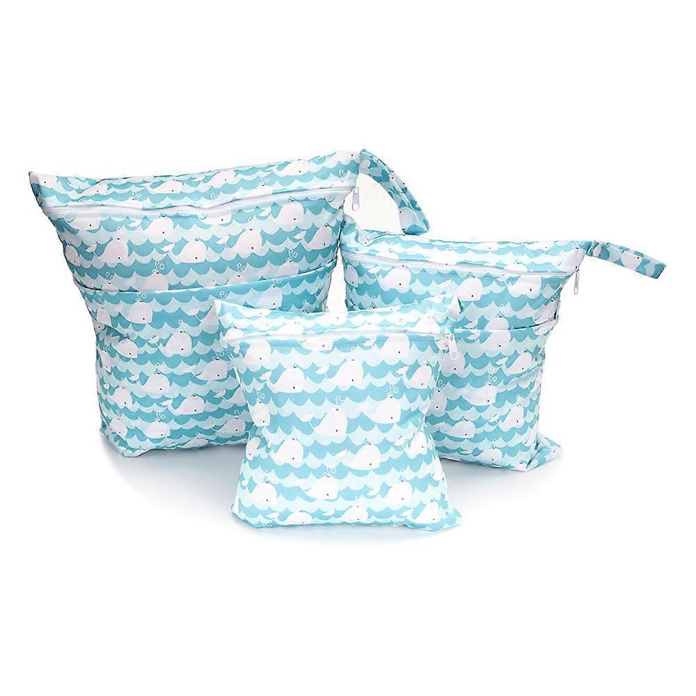 حفاضات مقاومة للماء ، مجموعة من 3 حفاضات قابلة لإعادة الاستخدام حفاضات كيس جاف رطب سعة كبيرة حفاضات حقيبة جافة رطبة حقيبة تجميل اليوغا بيتش السباحة