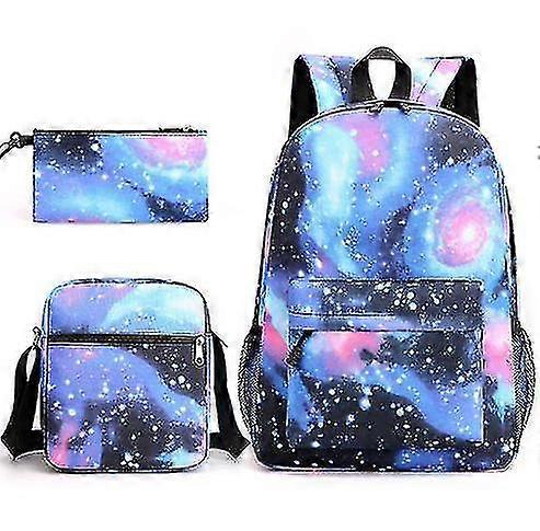 Starry Sky Backpack Lunch Bag Stationery Bagthree-piece Student Gift