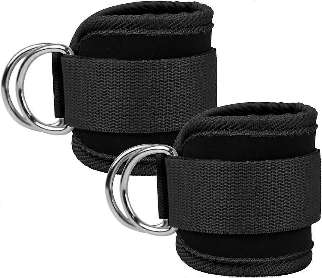 Ankle Straps (pair) For Cable Machine Kickbacks, Glute Workouts, Lower Body Exercises - Adjustable Leg Straps