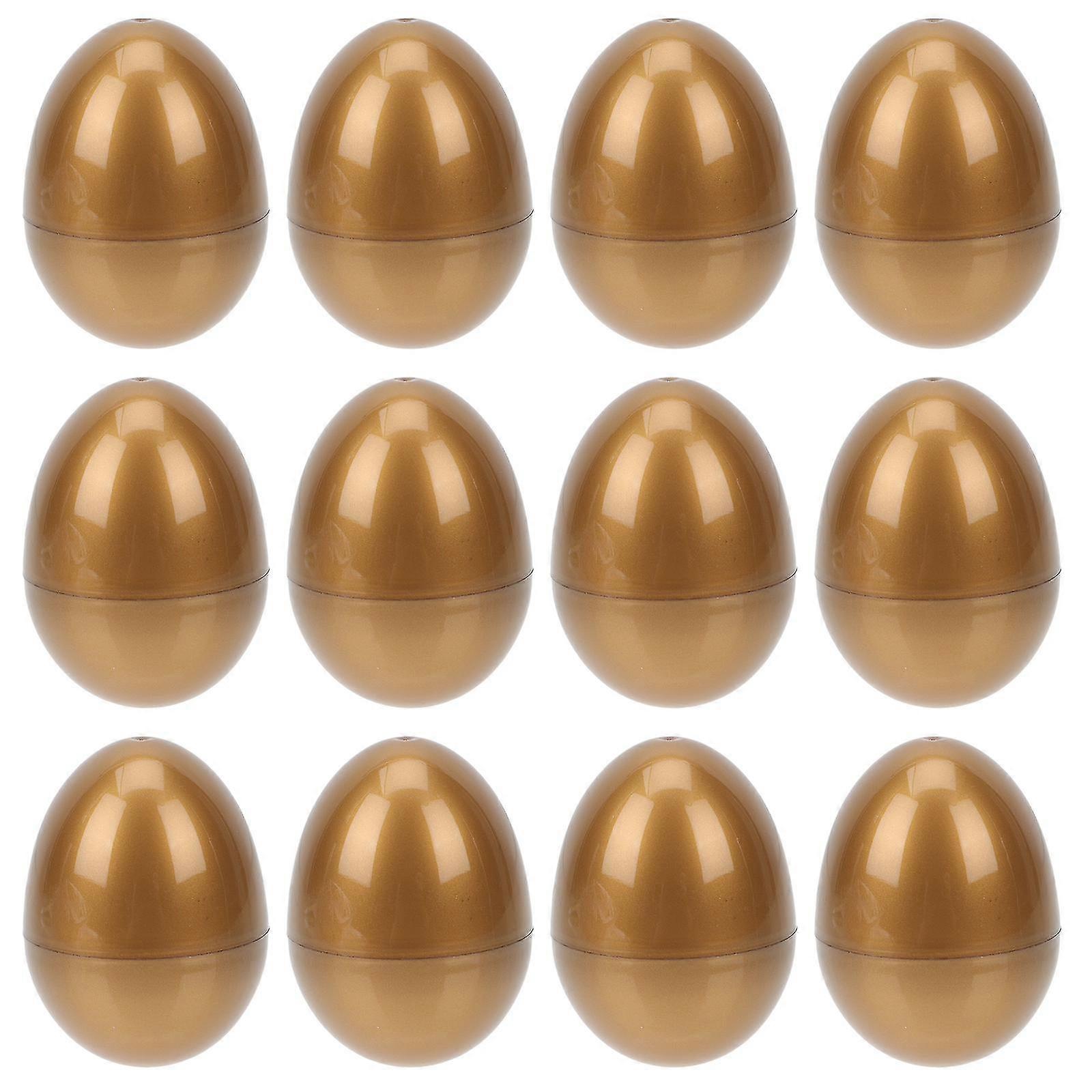 12 Pcs Empty Plastic Eggs Metallic Empty Eggs Easter Surprise Eggs Metallic Easter Eggs