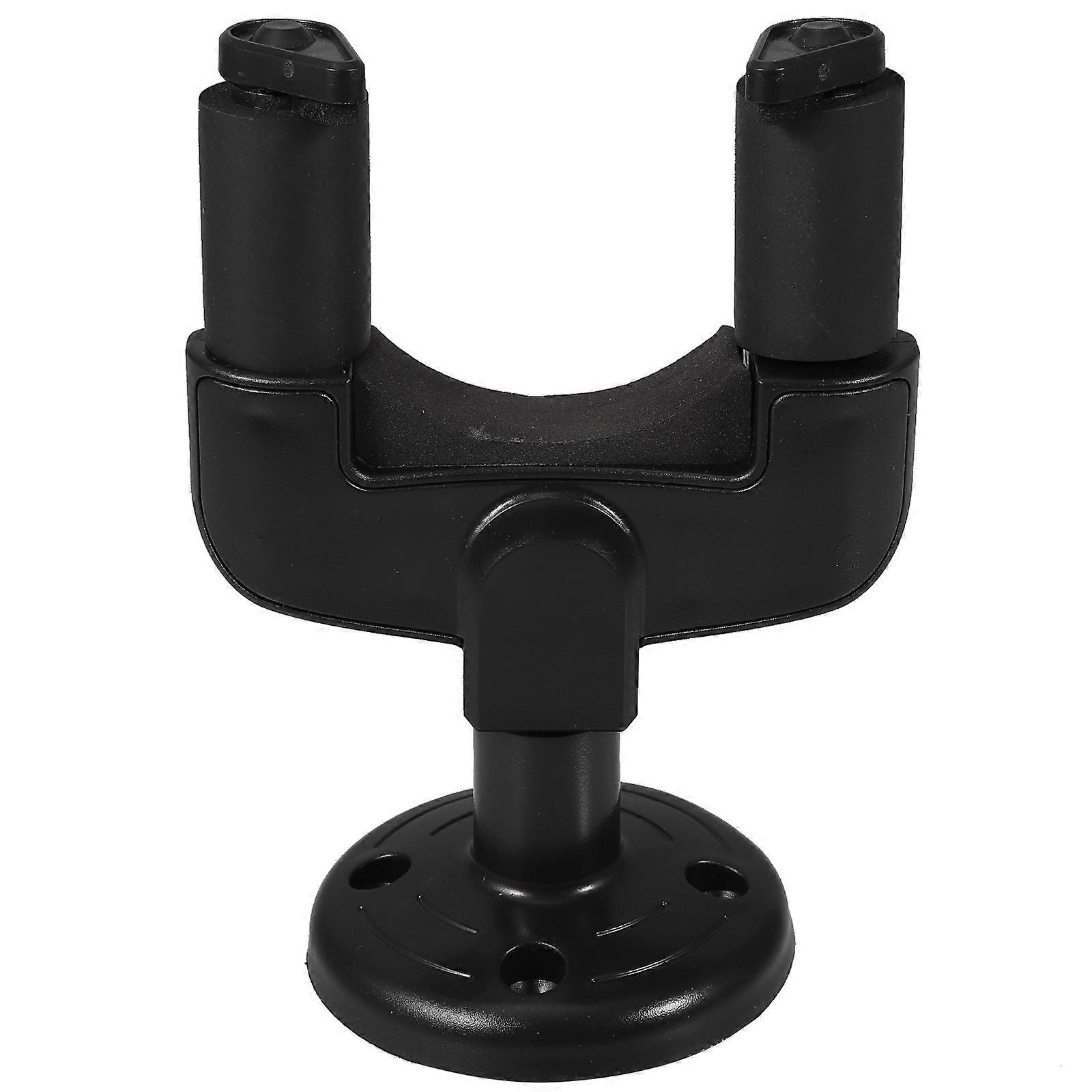Detachable Wall Mounted Guitar Hangers Auto Locking Grip with Base(Black)