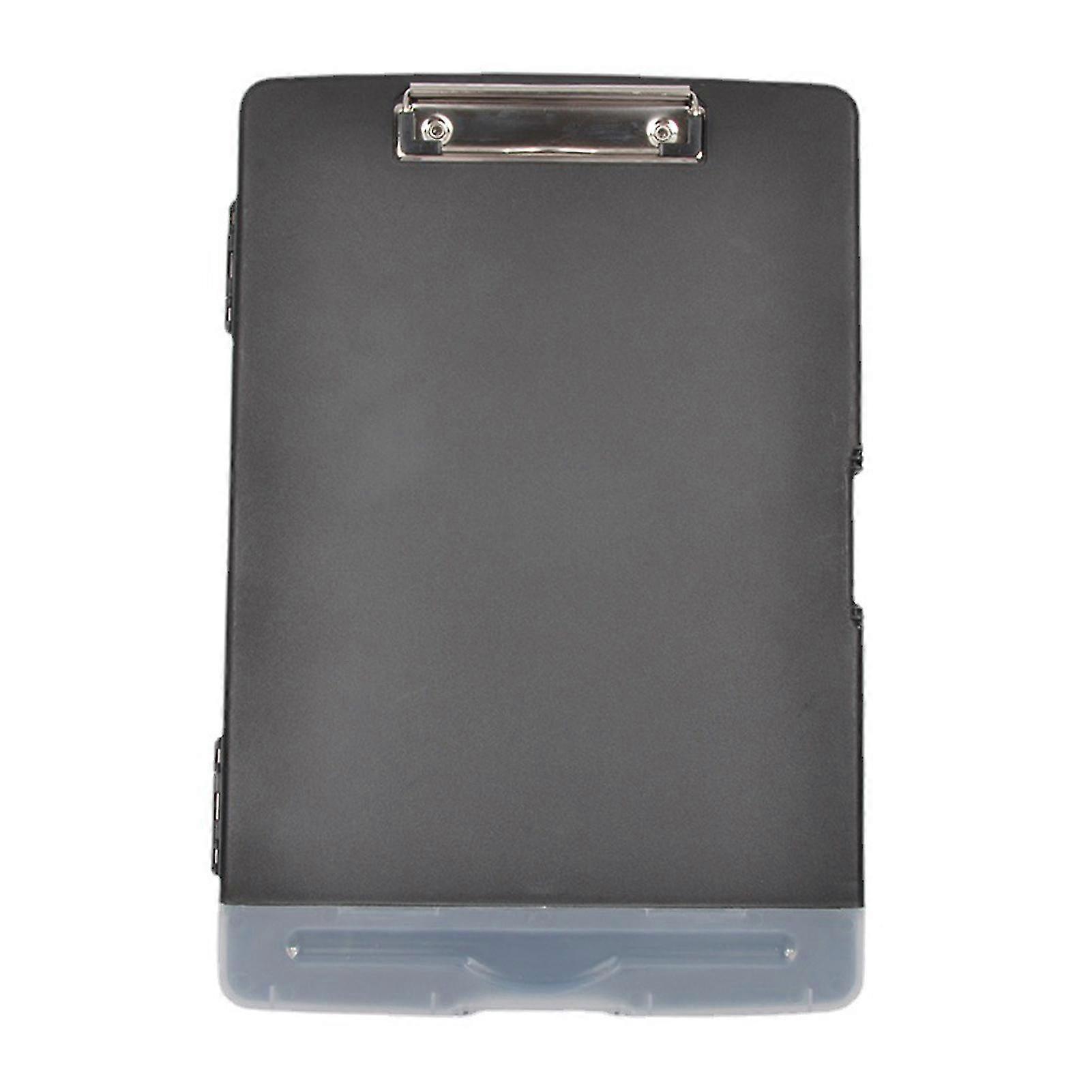 Metal Clip A4 File Storage Clipboard 2 in 1 with Pen Case - Rustproof Nursing Folder for Office